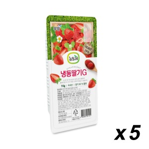 [냉동] 뉴뜨레 냉동 가당딸기(국내산) 1Kg 5개